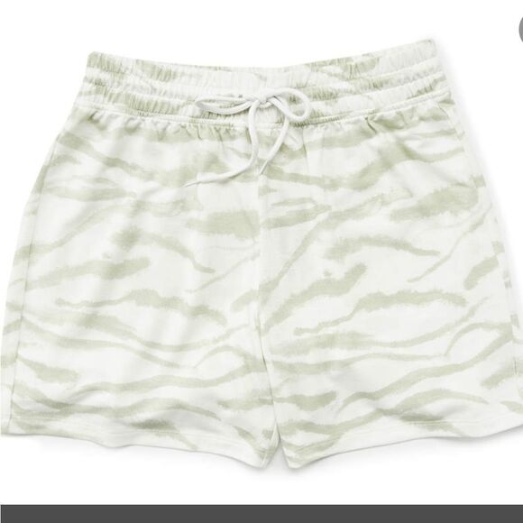 Como Vintage Knit Shorts Zebra Green Lounge Pull on XL nwt - Picture 1 of 5
